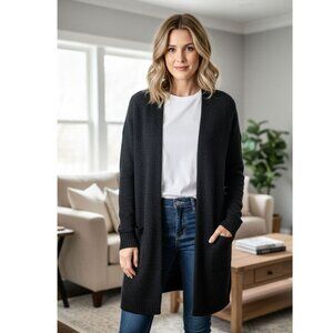 Helmut Lang Open Front Women's Long Gray Sweater, Size Small, NWOT